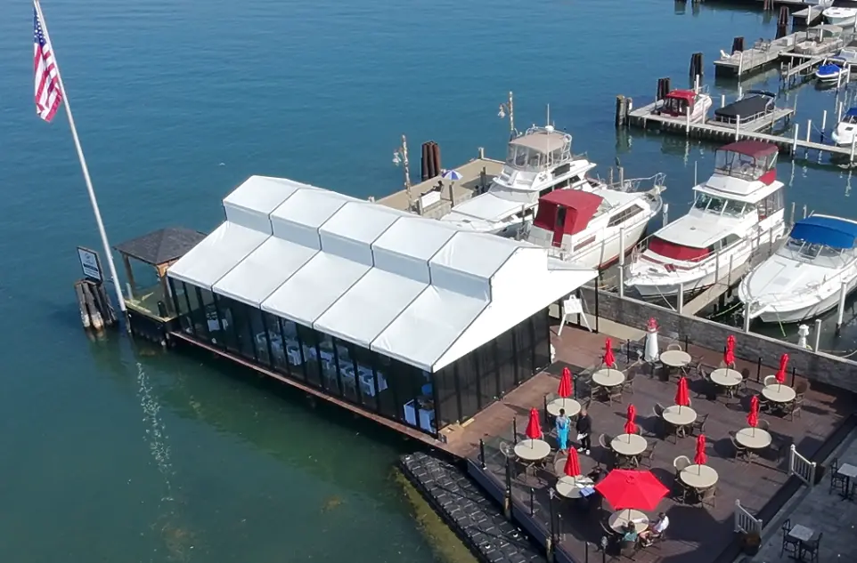 Waters Edge Wedding setup
