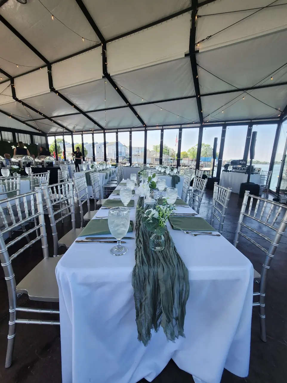 Waters Edge Wedding setup